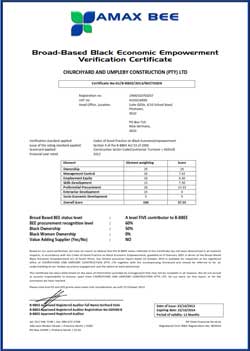 BEE Certificate